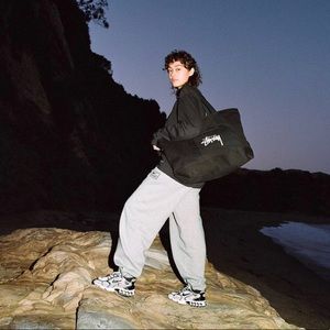 nike x stussy nrg br fleece pant gray